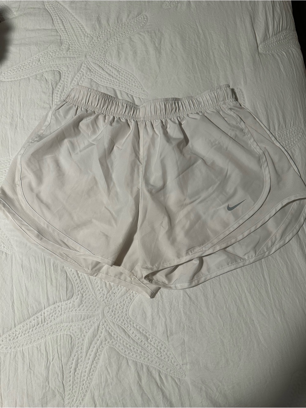 Nike Women's White Athletic Running Shorts